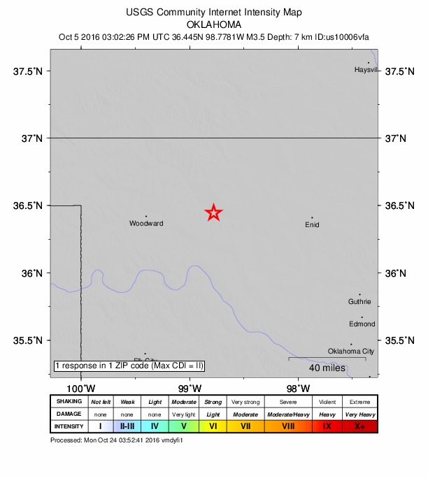 Did You Feel It? map: shaking reported by the public