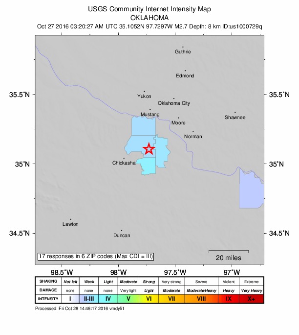 Did You Feel It? map: shaking reported by the public