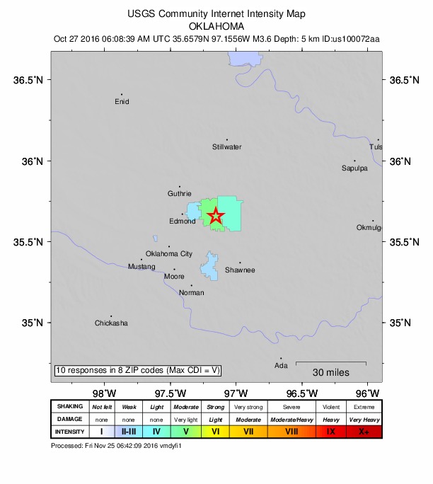 Did You Feel It? map: shaking reported by the public