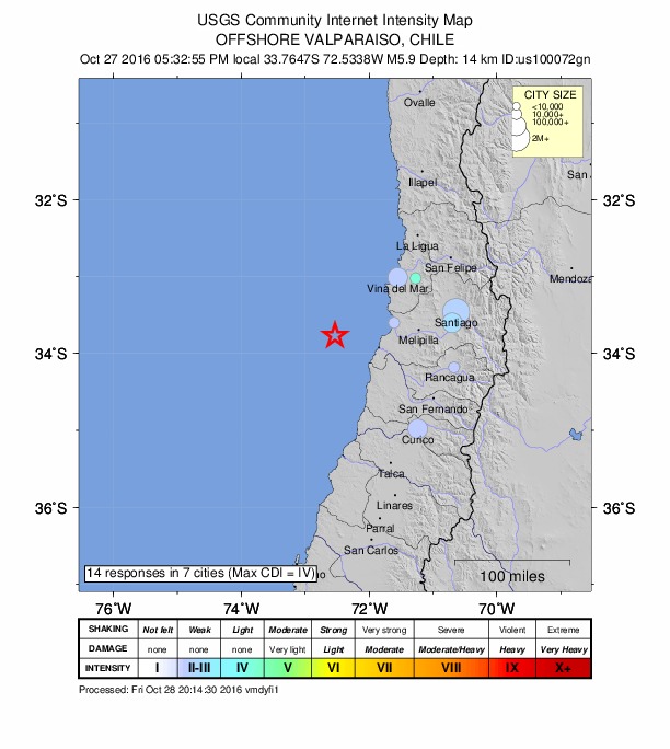 Did You Feel It? map: shaking reported by the public