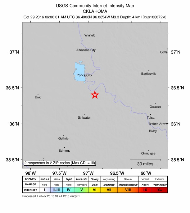 Did You Feel It? map: shaking reported by the public