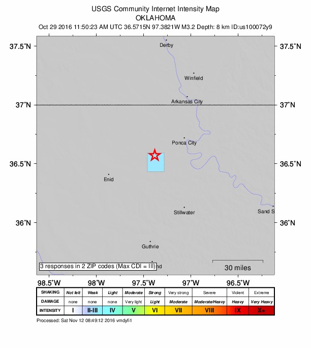 Did You Feel It? map: shaking reported by the public