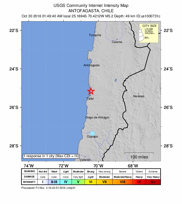 Did You Feel It? map: shaking reported by the public