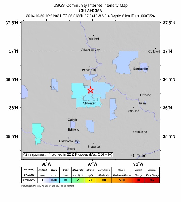 Did You Feel It? map: shaking reported by the public