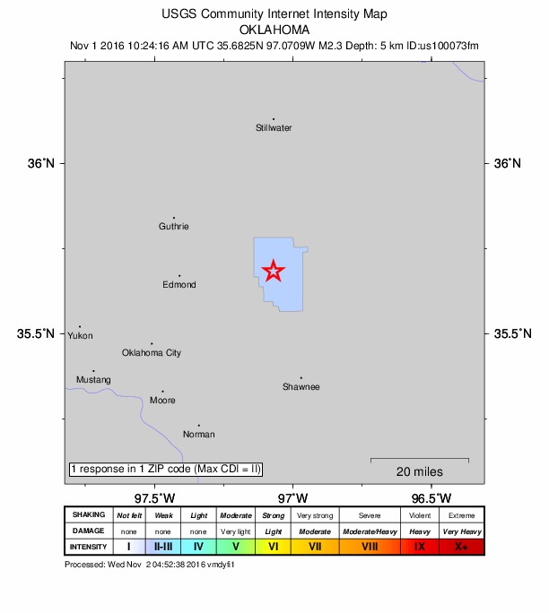Did You Feel It? map: shaking reported by the public