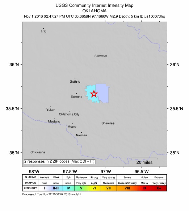 Did You Feel It? map: shaking reported by the public