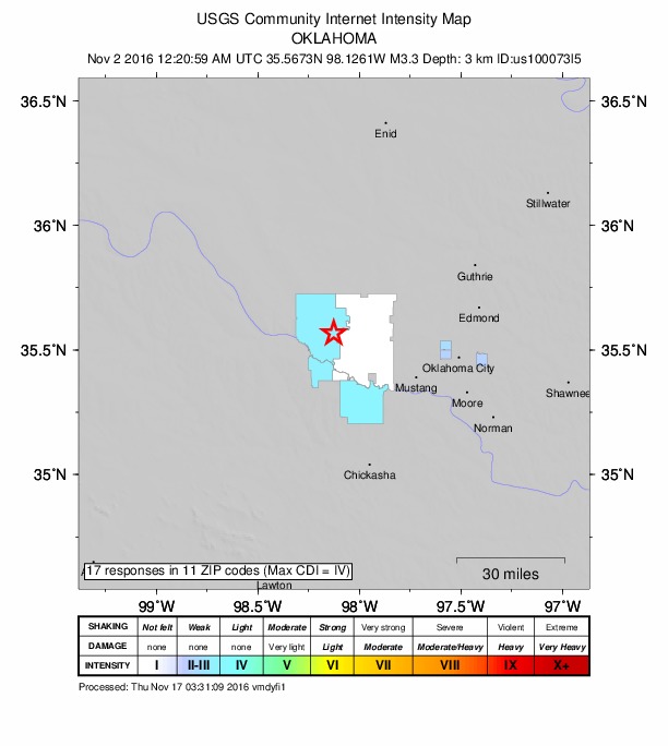 Did You Feel It? map: shaking reported by the public