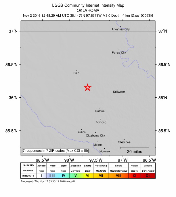 Did You Feel It? map: shaking reported by the public