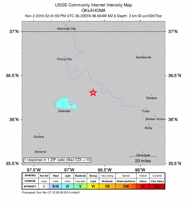 Did You Feel It? map: shaking reported by the public