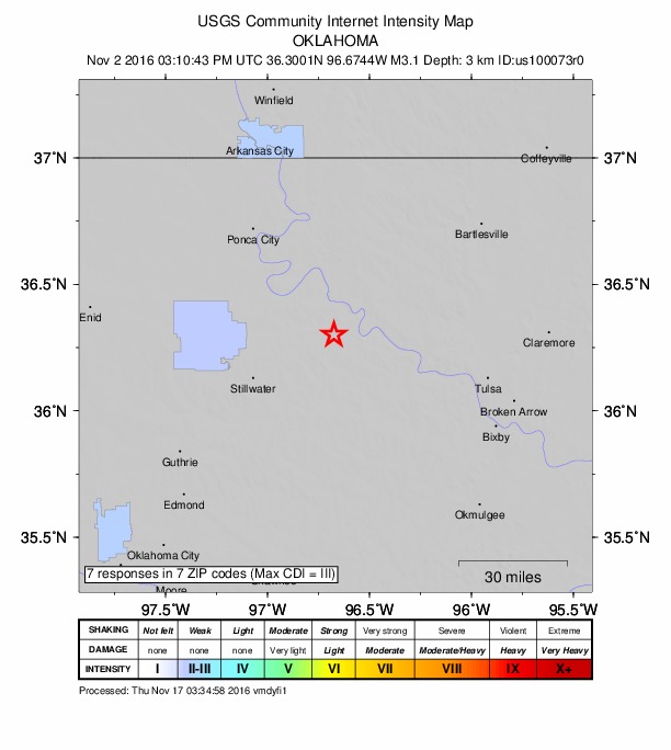Did You Feel It? map: shaking reported by the public
