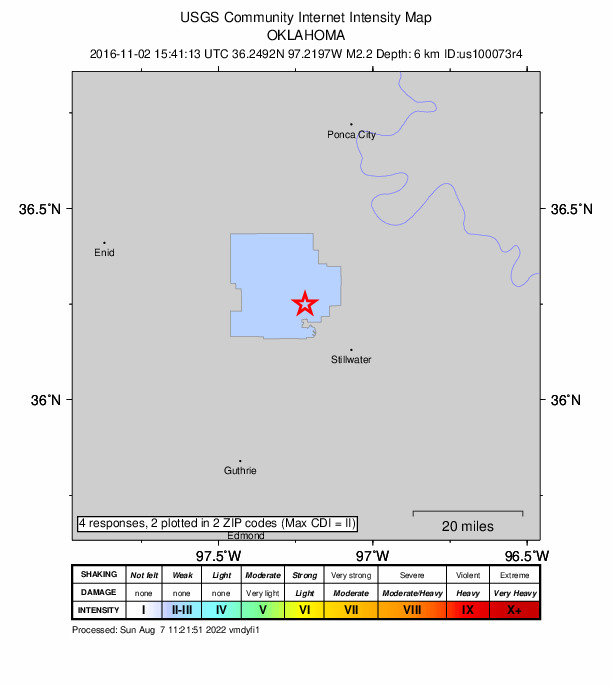 Did You Feel It? map: shaking reported by the public