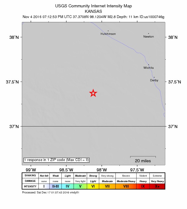Did You Feel It? map: shaking reported by the public