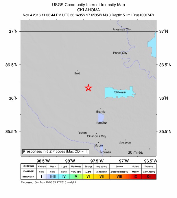 Did You Feel It? map: shaking reported by the public