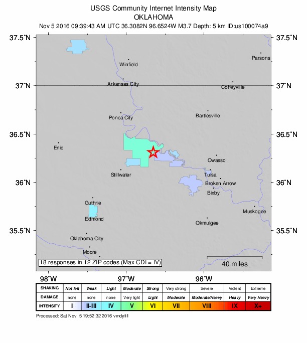 Did You Feel It? map: shaking reported by the public