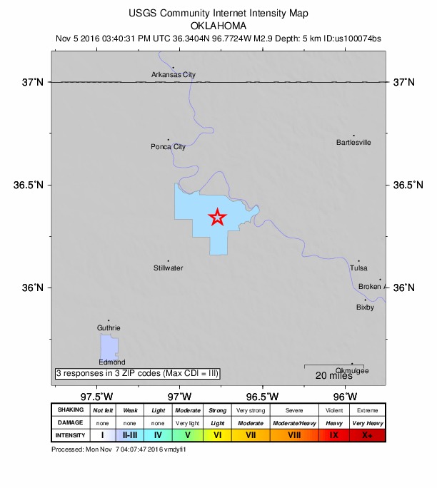 Did You Feel It? map: shaking reported by the public