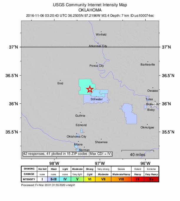 Did You Feel It? map: shaking reported by the public