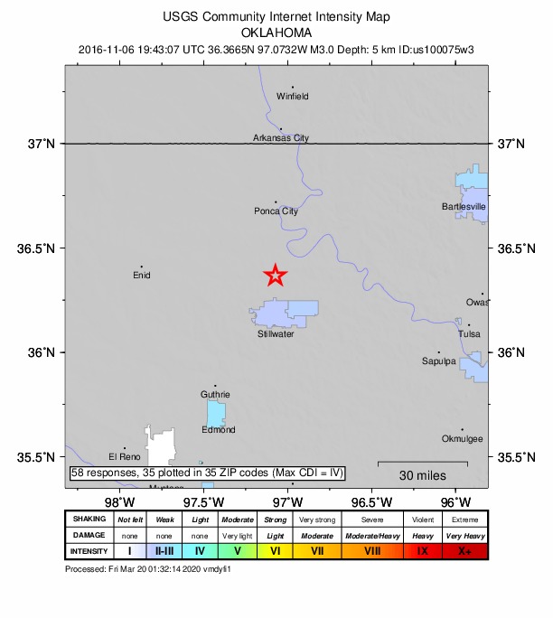Did You Feel It? map: shaking reported by the public