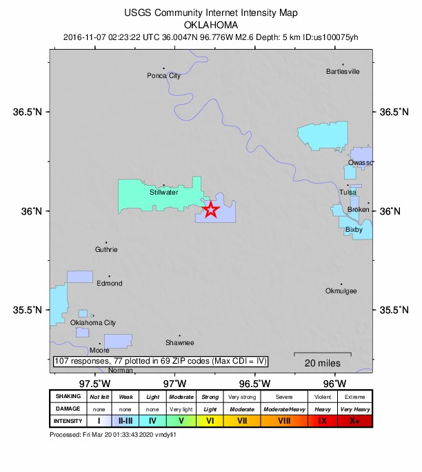 Did You Feel It? map: shaking reported by the public