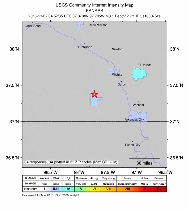 Did You Feel It? map: shaking reported by the public