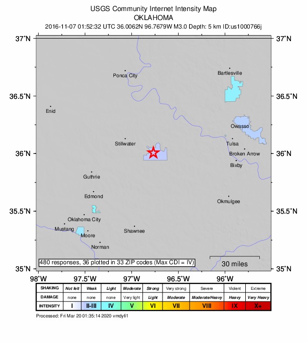 Did You Feel It? map: shaking reported by the public