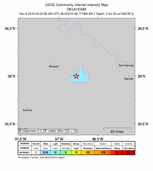 Did You Feel It? map: shaking reported by the public