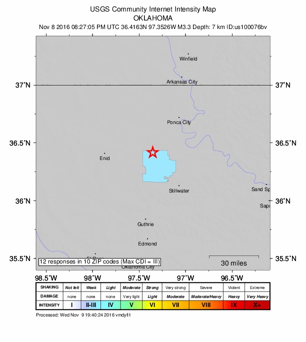 Did You Feel It? map: shaking reported by the public