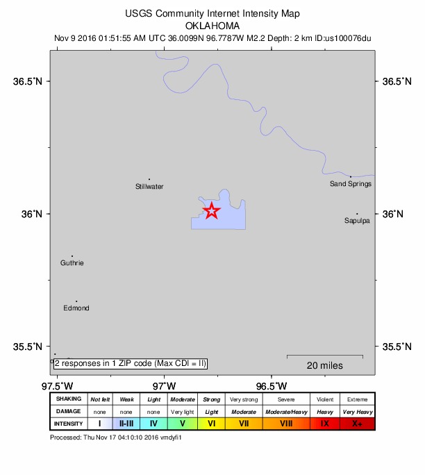 Did You Feel It? map: shaking reported by the public