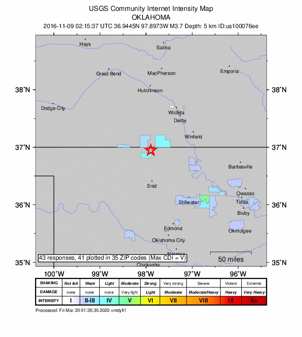 Did You Feel It? map: shaking reported by the public