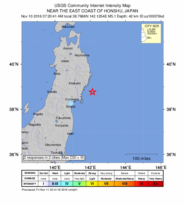 Did You Feel It? map: shaking reported by the public