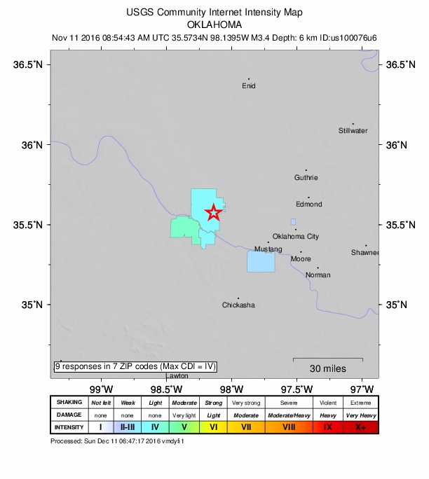 Did You Feel It? map: shaking reported by the public