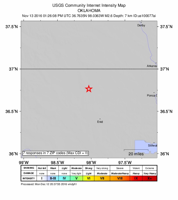 Did You Feel It? map: shaking reported by the public
