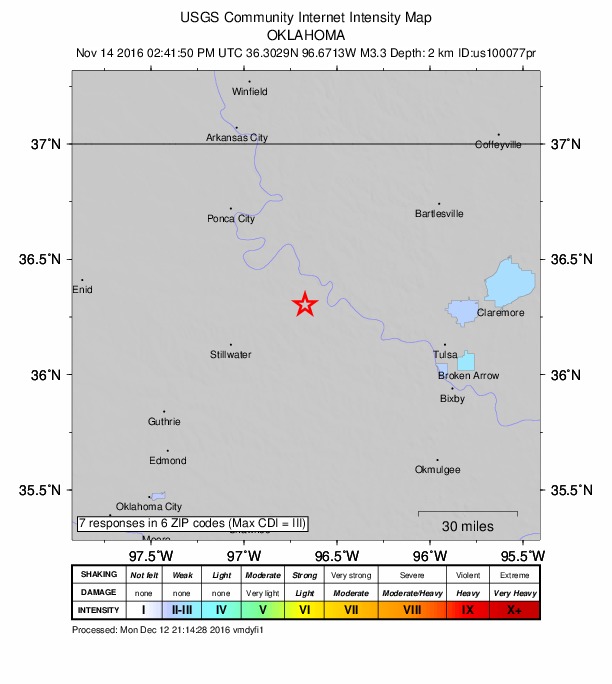Did You Feel It? map: shaking reported by the public