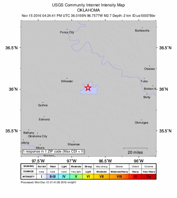 Did You Feel It? map: shaking reported by the public