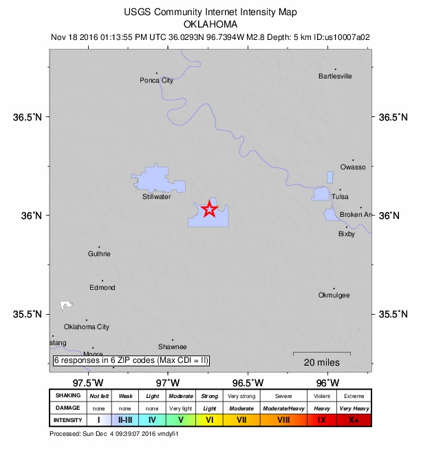 Did You Feel It? map: shaking reported by the public