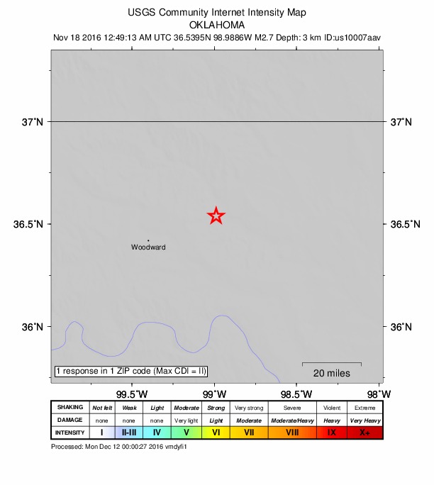 Did You Feel It? map: shaking reported by the public