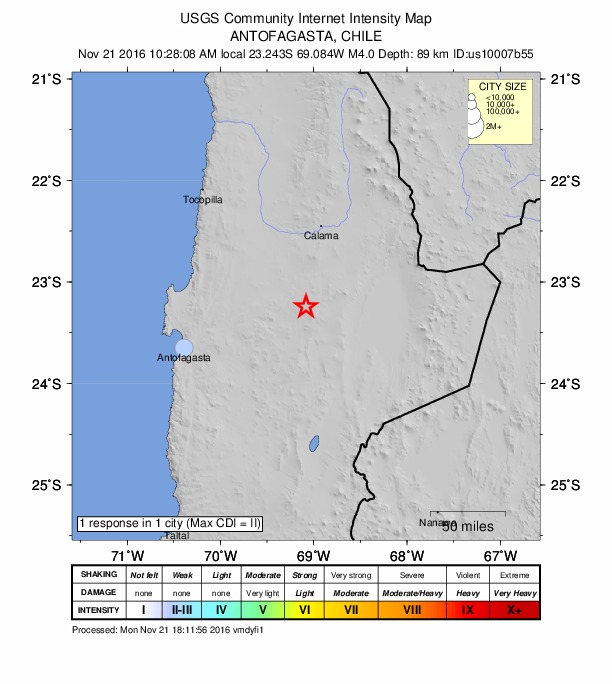 Did You Feel It? map: shaking reported by the public