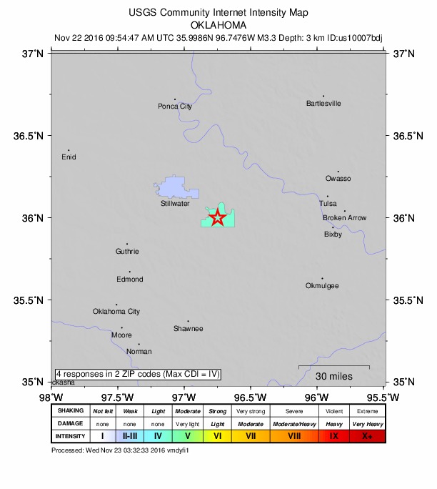 Did You Feel It? map: shaking reported by the public