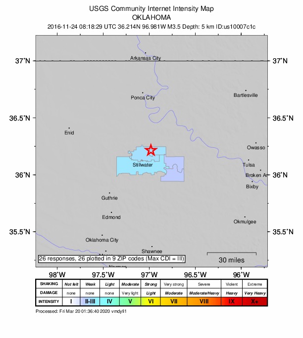 Did You Feel It? map: shaking reported by the public