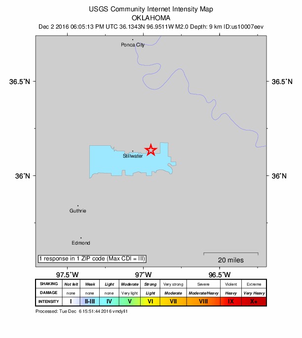Did You Feel It? map: shaking reported by the public