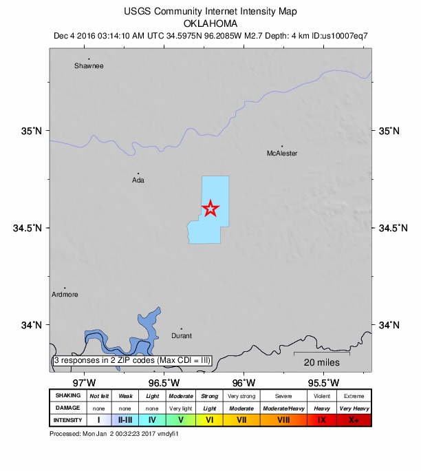 Did You Feel It? map: shaking reported by the public
