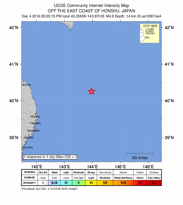 Did You Feel It? map: shaking reported by the public