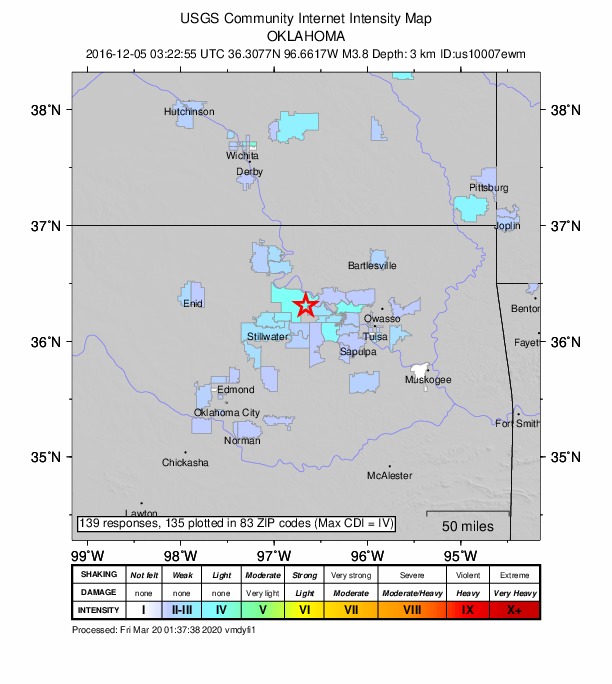 Did You Feel It? map: shaking reported by the public