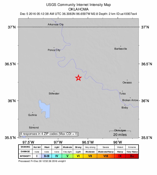 Did You Feel It? map: shaking reported by the public