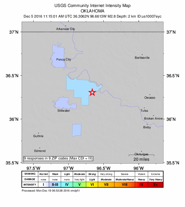 Did You Feel It? map: shaking reported by the public
