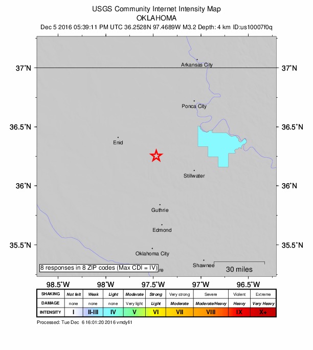 Did You Feel It? map: shaking reported by the public