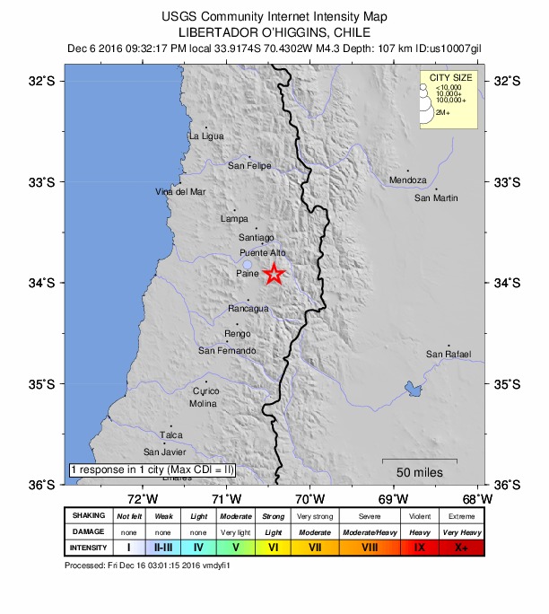 Did You Feel It? map: shaking reported by the public