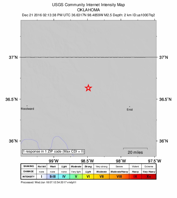Did You Feel It? map: shaking reported by the public