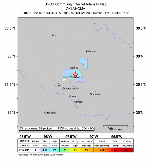Did You Feel It? map: shaking reported by the public