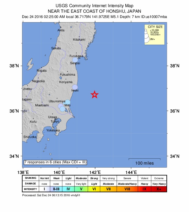 Did You Feel It? map: shaking reported by the public