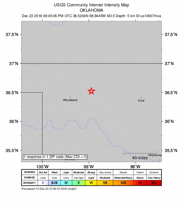 Did You Feel It? map: shaking reported by the public